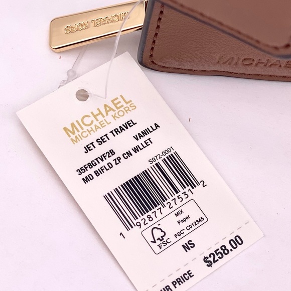 Michael Kors Jet Set Travel Medium Bifold Wallet Vanilla - Picture 13 of 15